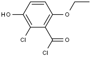 2-Chloro-6-ethoxy-3-hydroxybenzoyl chloride Structure