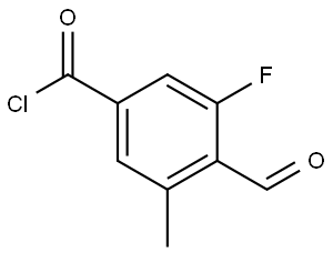 3-Fluoro-4-formyl-5-methylbenzoyl chloride Structure