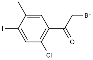 2-Bromo-1-(2-chloro-4-iodo-5-methylphenyl)ethanone Structure