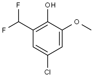 Phenol, 4-chloro-2-(difluoromethyl)-6-methoxy- Structure