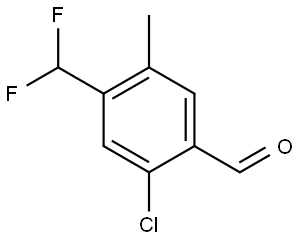 2-chloro-4-(difluoromethyl)-5-methylbenzaldehyde Structure