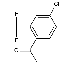 1-[4-Chloro-5-methyl-2-(trifluoromethyl)phenyl]ethanone Structure