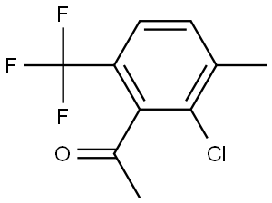 1-[2-Chloro-3-methyl-6-(trifluoromethyl)phenyl]ethanone Structure