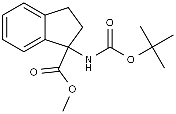 methyl 1-((tert-butoxycarbonyl)amino)-2,3-dihydro-1H-indene-1-carboxylate Structure