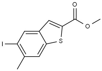 methyl 5-iodo-6-methylbenzo[b]thiophene-2-carboxylate 구조식 이미지