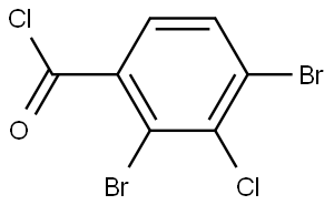 2,4-dibromo-3-chlorobenzoyl chloride Structure