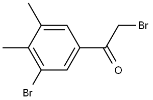 2-Bromo-1-(3-bromo-4,5-dimethylphenyl)ethanone Structure