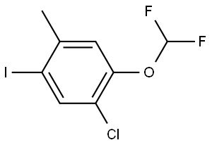 1-Chloro-2-(difluoromethoxy)-5-iodo-4-methylbenzene Structure