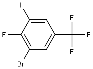 1-Bromo-2-fluoro-3-iodo-5-(trifluoromethyl)benzene Structure