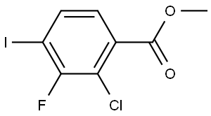 2-Chloro-3-fluoro-4-iodo-benzoic acid methyl ester Structure