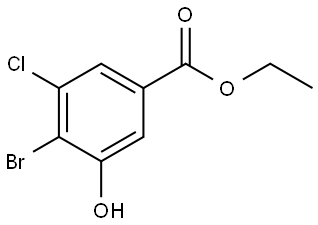 Ethyl 4-bromo-3-chloro-5-hydroxybenzoate Structure