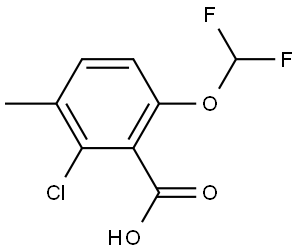 2-Chloro-6-(difluoromethoxy)-3-methylbenzoic acid Structure