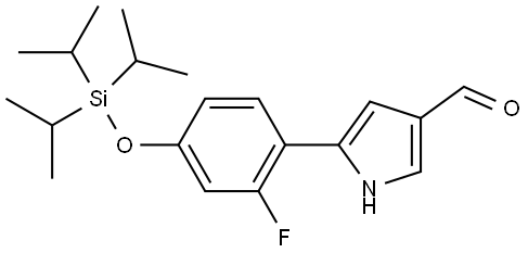 5-(2-fluoro-4-((triisopropylsilyl)oxy)phenyl)-1H-pyrrole-3-carbaldehyde Structure