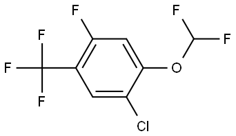 1-Chloro-2-(difluoromethoxy)-4-fluoro-5-(trifluoromethyl)benzene 구조식 이미지