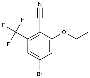 4-Bromo-2-ethoxy-6-(trifluoromethyl)benzonitrile Structure