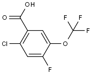2-Chloro-4-fluoro-5-(trifluoromethoxy)benzoic acid 구조식 이미지