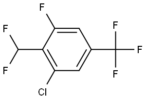 1-Chloro-2-(difluoromethyl)-3-fluoro-5-(trifluoromethyl)benzene Structure