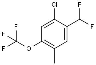 1-Chloro-2-(difluoromethyl)-4-methyl-5-(trifluoromethoxy)benzene Structure