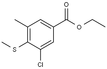 Ethyl 3-chloro-5-methyl-4-(methylthio)benzoate Structure