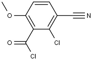 2-Chloro-3-cyano-6-methoxybenzoyl chloride Structure