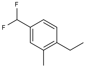 4-(Difluoromethyl)-1-ethyl-2-methylbenzene Structure