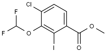 methyl 4-chloro-3-(difluoromethoxy)-2-iodobenzoate Structure