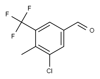 3-Chloro-4-methyl-5-(trifluoromethyl)benzaldehyde Structure