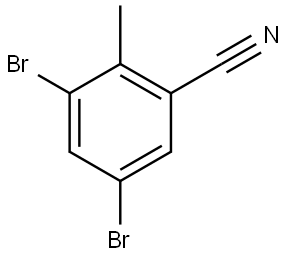 3,5-Dibromo-2-methylbenzonitrile Structure