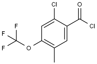 2-Chloro-5-methyl-4-(trifluoromethoxy)benzoyl chloride Structure