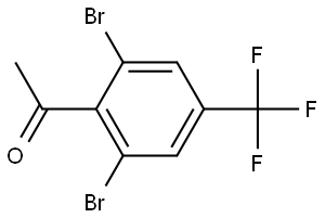 1-[2,6-Dibromo-4-(trifluoromethyl)phenyl]ethanone Structure