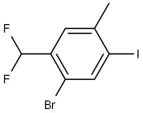 1-Bromo-2-(difluoromethyl)-5-iodo-4-methylbenzene Structure