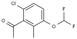 1-[6-Chloro-3-(difluoromethoxy)-2-methylphenyl]ethanone Structure