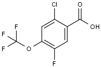 2-Chloro-5-fluoro-4-(trifluoromethoxy)benzoic acid Structure