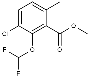 methyl 3-chloro-2-(difluoromethoxy)-6-methylbenzoate Structure