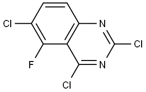 2,4,6-trichloro-5-fluoroquinazoline Structure