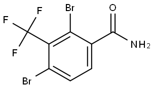 2,4-Dibromo-3-(trifluoromethyl)benzamide Structure