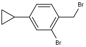 2-Bromo-1-(bromomethyl)-4-cyclopropylbenzene Structure