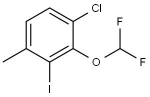 1-chloro-2-(difluoromethoxy)-3-iodo-4-methylbenzene Structure