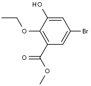 Methyl 5-bromo-2-ethoxy-3-hydroxybenzoate Structure