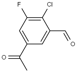 5-Acetyl-2-chloro-3-fluorobenzaldehyde 구조식 이미지