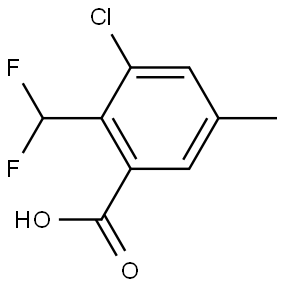 3-Chloro-2-(difluoromethyl)-5-methylbenzoic acid Structure