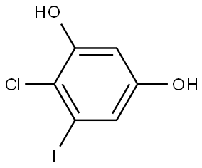 4-Chloro-5-iodo-1,3-benzenediol Structure