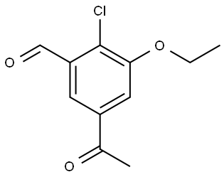 5-Acetyl-2-chloro-3-ethoxybenzaldehyde Structure