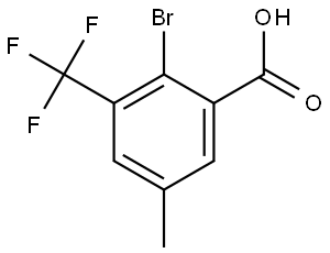 2-Bromo-5-methyl-3-(trifluoromethyl)benzoic acid Structure