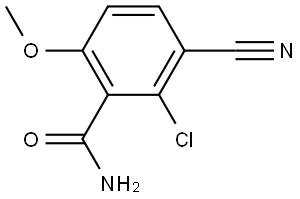 2-Chloro-3-cyano-6-methoxybenzamide 구조식 이미지