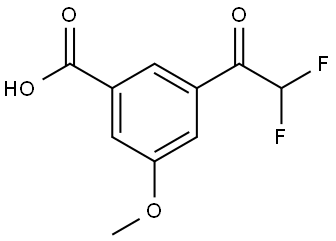 3-(2,2-difluoroacetyl)-5-methoxybenzoic acid 구조식 이미지