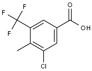 3-Chloro-4-methyl-5-(trifluoromethyl)benzoic acid Structure