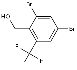 (2,4-dibromo-6-(trifluoromethyl)phenyl)methanol Structure