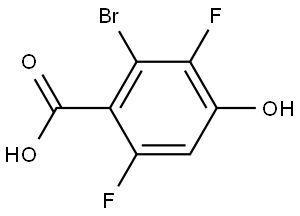 2-Bromo-3,6-difluoro-4-hydroxybenzoic acid Structure