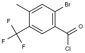 2-Bromo-4-methyl-5-(trifluoromethyl)benzoyl chloride Structure